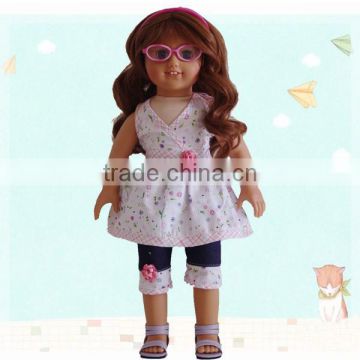 new product toy baby doll with glasses/18 inch doll/style doll