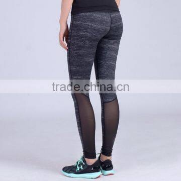 Lady Sexy Mesh Patchwork Stretch Body-Shaping Yoga Active Tight Ninth Pants