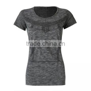 Women Cap Sleeve Blouse Stretched Yoga Running Busty Tank Top