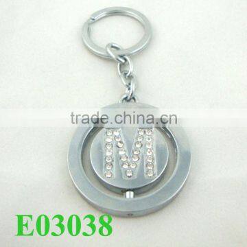 2013 Rhodium plating alphabet key chains