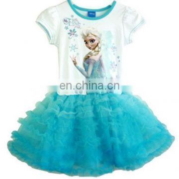 Party use frozen princess elsa costume with nice shape for children FC2126