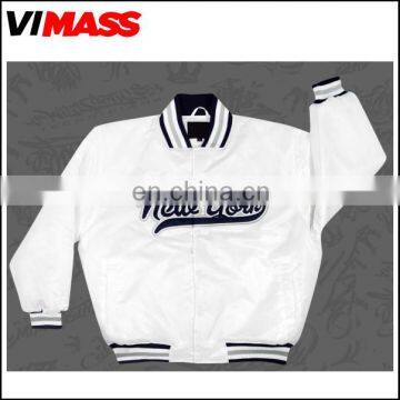 OEM Fashion design men white jacket , wholesale men autumn jacket