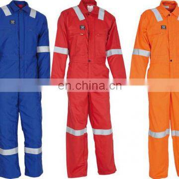 100% Cotton Safety Flame Fire Retardant Workwear Coverall Suit Hot Sale Coverall Of Orange Colors For Reflective Safety Coverall photo-4
