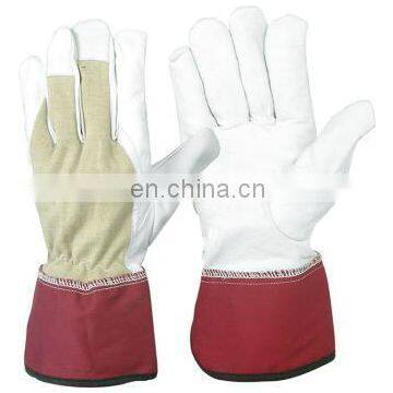 2010 cow split leather gloves/cow crust leathe/WHITE Cowhide suede Leather Gloves working gloves Ri-WG-43-A