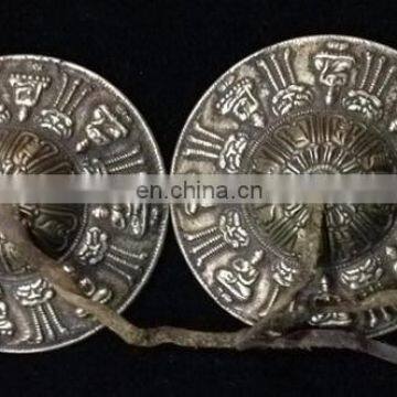 Old Tibetan Buddhist Bronze 6 Mantras Tingsha Cymbals Vintage-Tibet-Tibetan-Nickel-Tingsha-Cymbals-Auspicious-Symbols Buddhist photo-4
