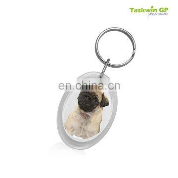 Wholesale plastic photo frame transparent acrylic customize keychain