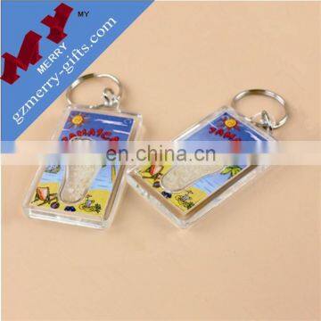 Tourist souvenirs custom blank acrylic key chain