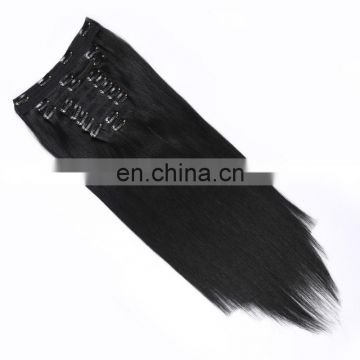 100% Virgin Human Straight Clip In Hair Extensions For African American Hair