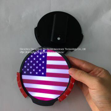 Popular Power Decals US Flag for LED Car Stickers Powered by 3 AAA Battery photo-2