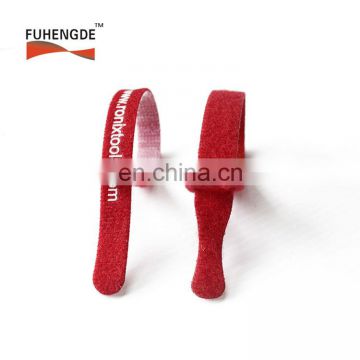 T-shaped Colorful Hook & Loop Fastening Ties with  Customized Logo