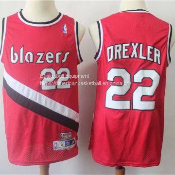 Portland Trail Blazers #22 Drexler Throwback Red Jersey