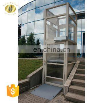 7LSJW Shandong SevenLift hydraulic handicapped vertical wheelchair man villa elevator lift for hospital