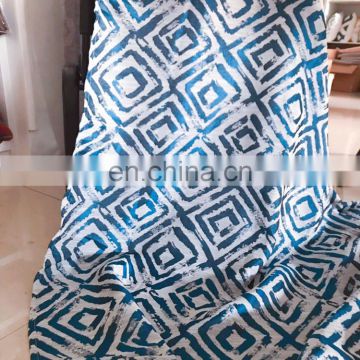 Popular geometric pattern design with back tab curtain fabric ready made jacquard