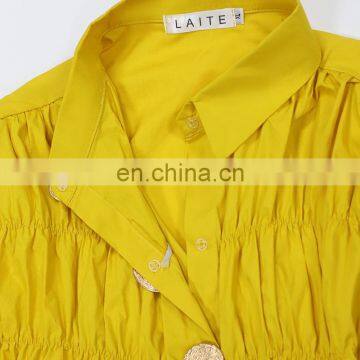 LAITE D2055 Comfortable Autumn Women Shirt Dresses Ladies Long Sleeve Casual Shirt Dresses With Button photo-7