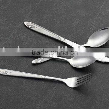 Whole steel dinner knife cutlery