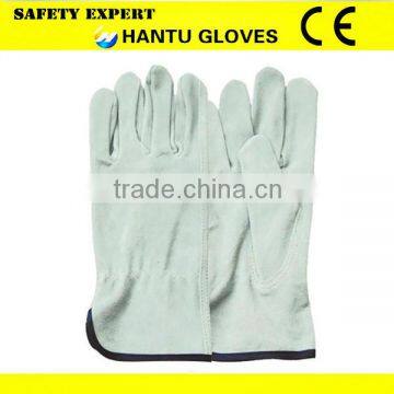 cow split leather working gloves ,AB grade