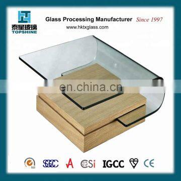 Living Furniture Curved Hot Bending Glass for Table Desk