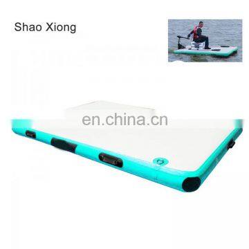 DWF Plastic Inflatable Water Floating Swim Fishing Camping Pontoon Platform Air Deck Drop-Stitch Basking Dock for Sale photo-2