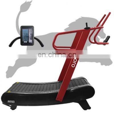 manufacturers cheap Exercise curved manual treadmill self-generating running  machine commercial gym equipment