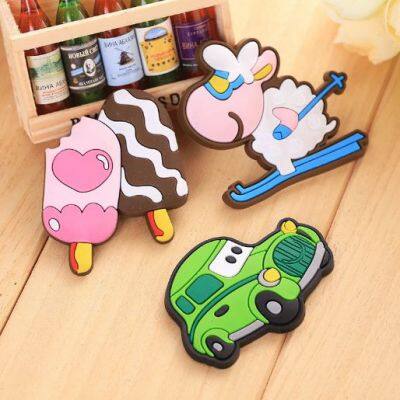 The newest wholesale cute cartoon logo soft PVC refrige magnet for kids gifts