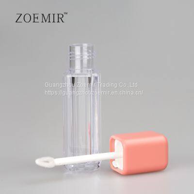 custom mini lipgloss packaging empty pink lip gloss tubes