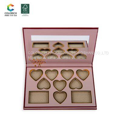 Custom Empty Makeup Cardboard Eyeshadow Palette Wholesale Eye Makeup Magnetic Eyeshadow Palette Private Label Cruelty Free photo-2