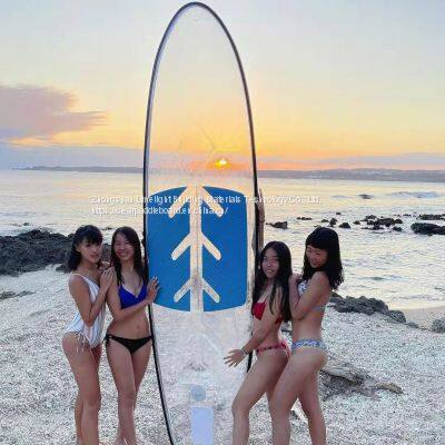 High quality clear paddle board made in LIMELIGHT