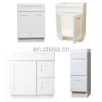 Modular White Shaker Cherry Wood Kitchen Cabinets Solid Wood for American Market