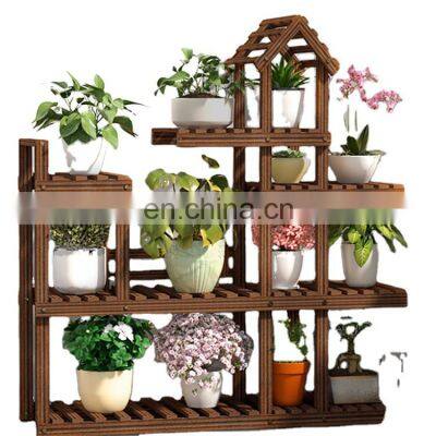 K&B cheap home decor wholesale popular modern solid wood flower pot stand indoor