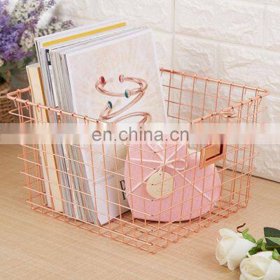 Wire Storage Baskets for Organizing Metal Wire Freezer Organizer Bins With Handles Large Pantry Baskets photo-5