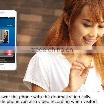 Smart Wifi Video Door phone with 110 degree angle lens, support both IOS and Android app for remote control