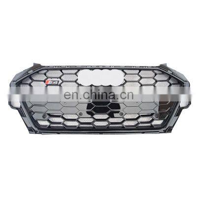 New listing front grill for Audi A4 B9.5 A4L modification grille change to RS4 style auto spare part glossy black 2020