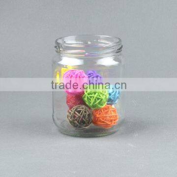 450ml transparent glass candy honey jar with srew cap