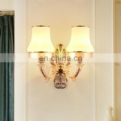 Low Price Wholesale European Luxury Double Arm Wall Lamp Golden Classic Living Room Sofa Background Modern Bedroom Wall Lamp photo-3