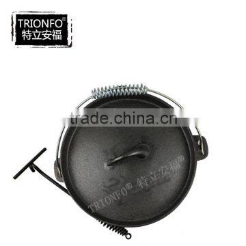 Round Pre-seasoned Cast Iron Camping Dutch Oven photo-4