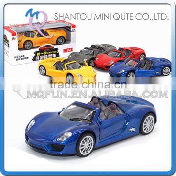 Mini Qute 1:32 kid Die Cast pull back alloy music luxury racing 918 vehicle model car electronic educational toy NO.MQ 7733-9-2