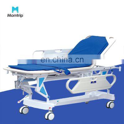 China Professional Manufactured Cheap Manual Backrest Hospital Medical Rescue Emergency Bed For Patient Transfer