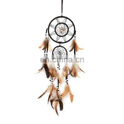 Amazon Hot Sold Artesanal Vivendo Dreamcatcher Ring Diy Kit Huge with Shells Boho Charm Bead Dream Catcher ZXS-DC005 Zhenxishi