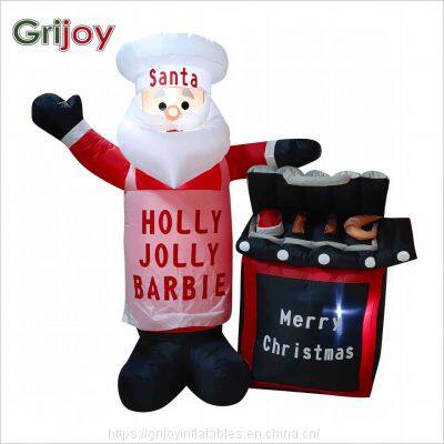 2022 Hot Sale Christmas Inflatable 6ft Santa Holly Jolly BBQ China