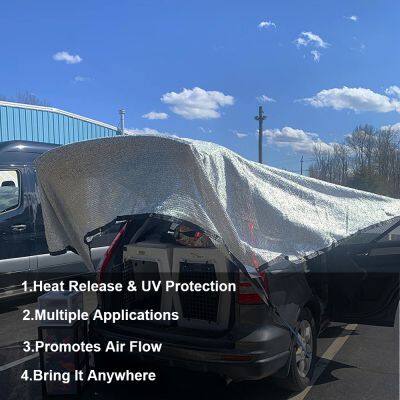 Gewebtes Stoff-Schattierungsnetz, silbernes Schattierungsgitter, Aluminium-Schattierungsstoff für das Gärden schattieren photo-4