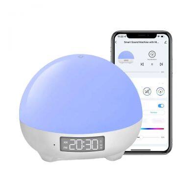 Portable White Noise Machine with Room Temperature detection,  App control to define your personal sleep routine