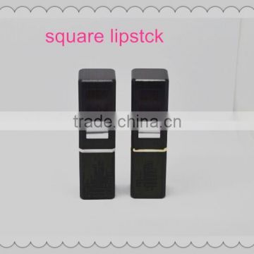 private label charming matte black lipgloss holder for makeup use, empty metal lipstick