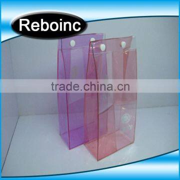 China manufactory clear cosmetic Pvc bag plastic rivet