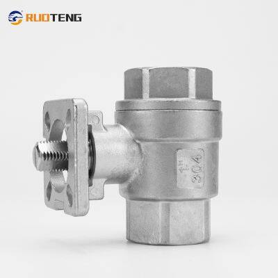 [RUOTENG] ISO 2PC Casting Stainless Steel High Platform Ball Valve photo-2
