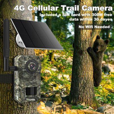 Ringsee Wildlife Wireless Forest 4G Hunting Security Camera Farm Camouflage Trail Cameras America Cell Trail Hunting Camera