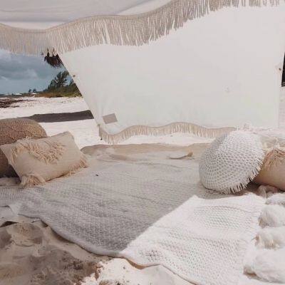 Commercial Beach Gazebo With Heavy-Duty Wooden Frame and Waterproof Roof, for Resort Rental Business and Beach Club photo-5