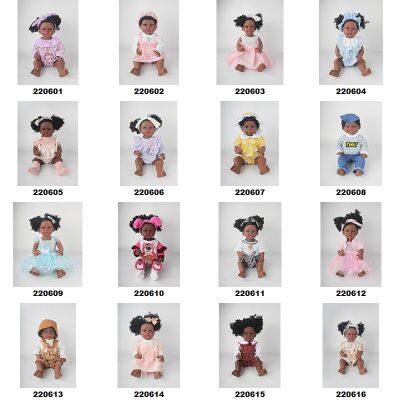 21.5 Inch 55cm Reborn Black Doll Realistic Newborn Real Life Baby Dolls With Clothes and Toy Gift for Kids Age 3+