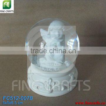 Polyresin angel figurine snow globes religious crafts