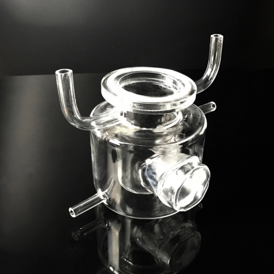 Quartz Glass Photocatalytic Reactor Transparent Polished Ozone Free Customizable Temperature Control H2/O2 CO2 Reduction photo-3