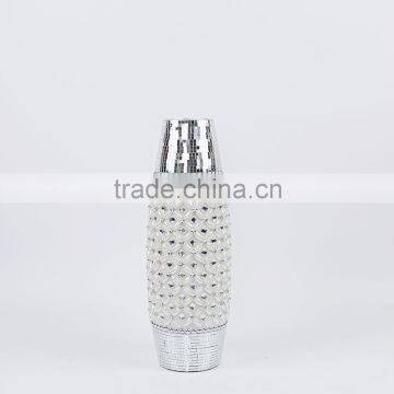 ceramic vase with accessories,small flower vase,small square glass vase